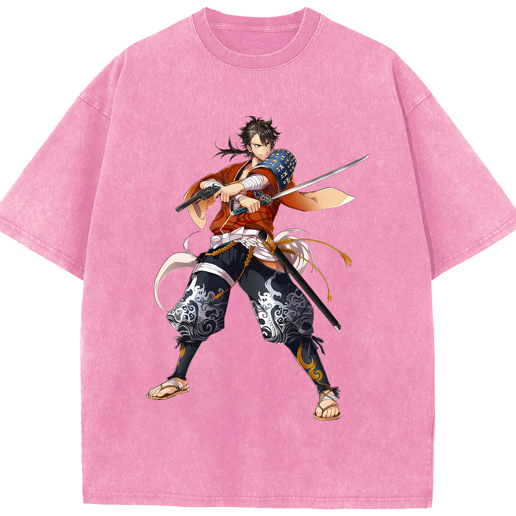 （画像用） 刀剣乱舞 Touken Ranbu 綿100% ヴィンテージ風 半袖Tシャツ（フロントプリント）